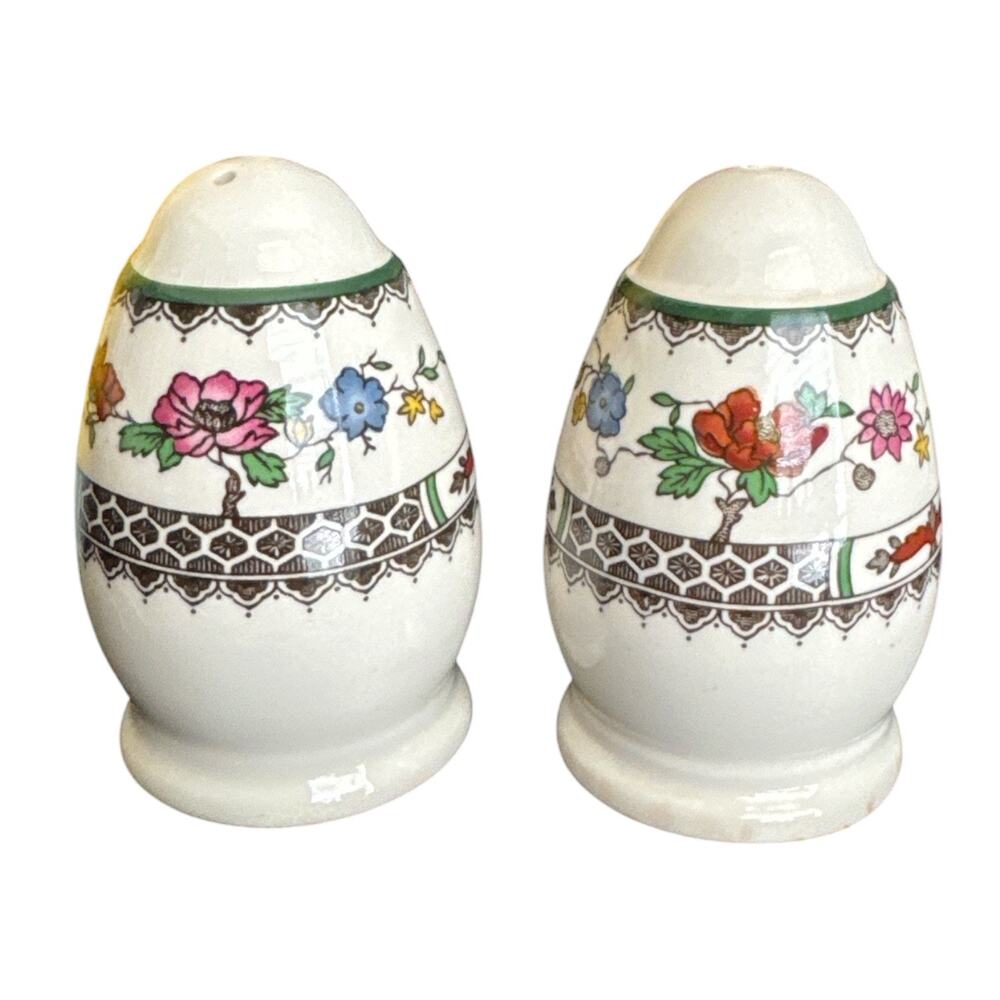 Vintage Spode Chinese Rose Porcelain Salt and Pepper Shakers